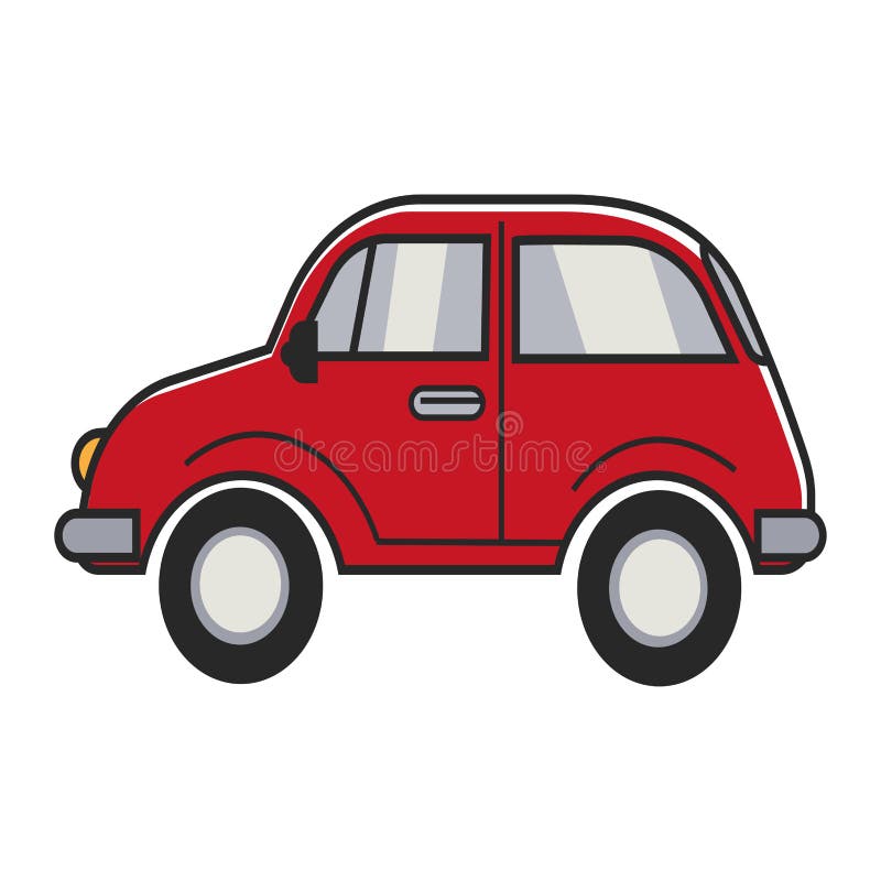 Rotes kleines Auto vektor abbildung. Illustration von fahrzeug