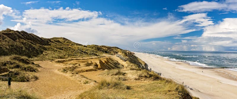 Rotes Kliff - Kampen, Sylt photographie stock Rotes Kliff - Kampen, Sylt photographie stock
