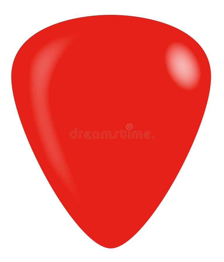 Rotes lokalisiertes Gitarren-Plektrum vektor abbildung Rotes lokalisiertes Gitarren-Plektrum vektor abbildung