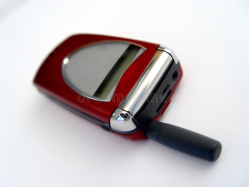 Rotes Mobiltelefon stockfotografie Rotes Mobiltelefon stockfotografie