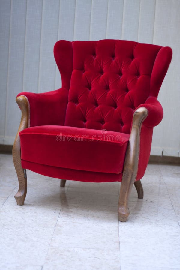 Old styled interior, red sofa. Old styled interior, red sofa.