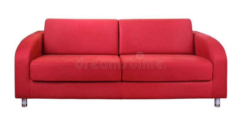 Rotes Sofa stockbild. Bild von eleganz, frontseite, kissen - 23428463