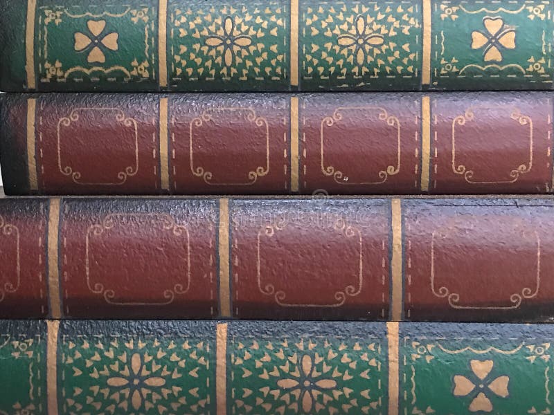 Rotes und grünes antikes Buch stockfotos Rotes und grünes antikes Buch stockfotos