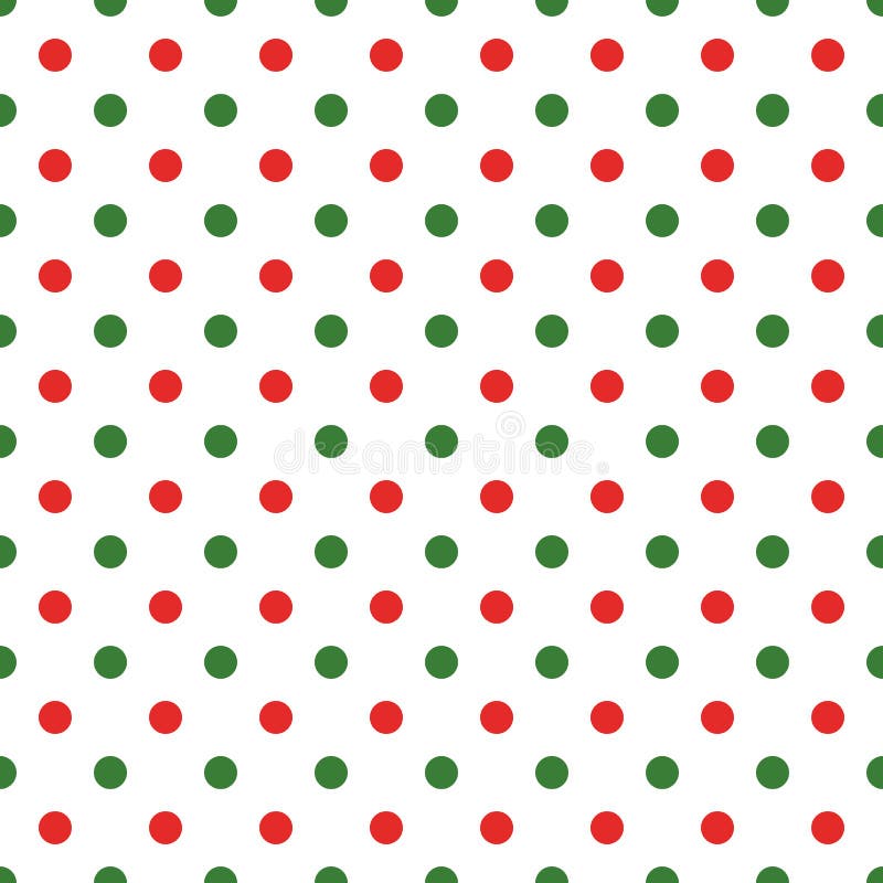 Rotes und grünes Polka-Dot-Weihnachtsmuster lizenzfreie abbildung