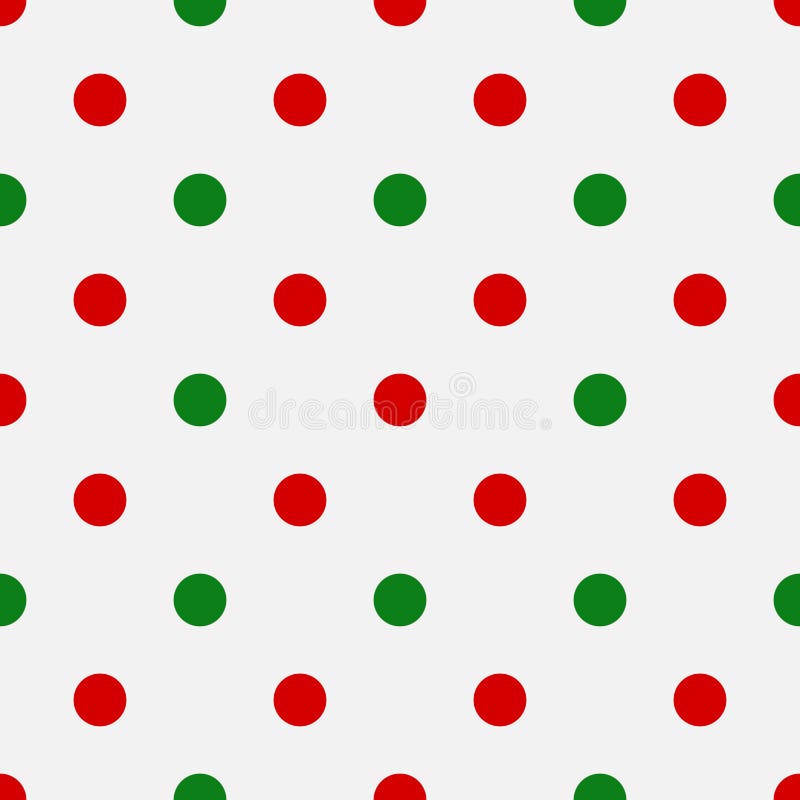 Rotes und grünes Polka-Dot-Weihnachtsmuster lizenzfreie abbildung