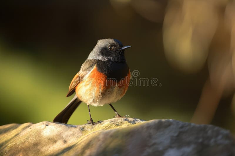 Rotharnvogel in Sonnenbänken ihre Federn schimmern vektor abbildung