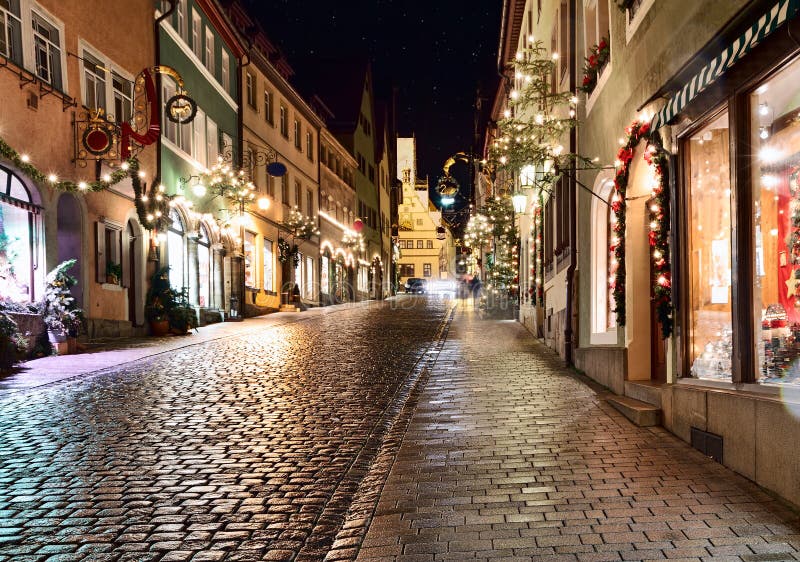 Rothenburg obder Tauber på natten