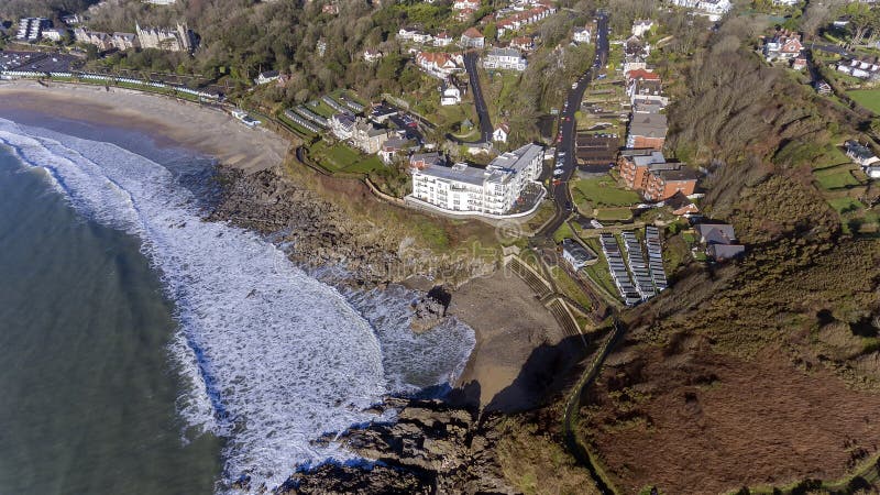 Rothersladebaai en Langland-Baai stock afbeeldingen Rothersladebaai en Langland-Baai stock afbeeldingen
