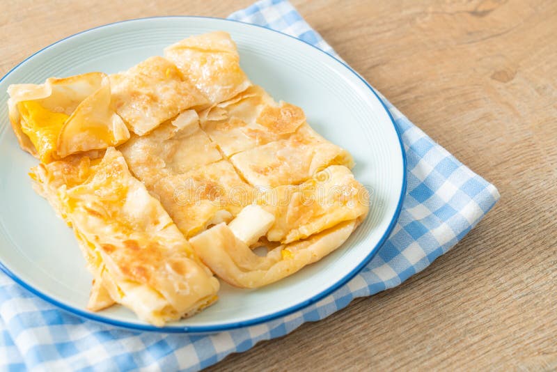 Roti with Egg and Sweetened Condensed Milk Stock Image Image of asian