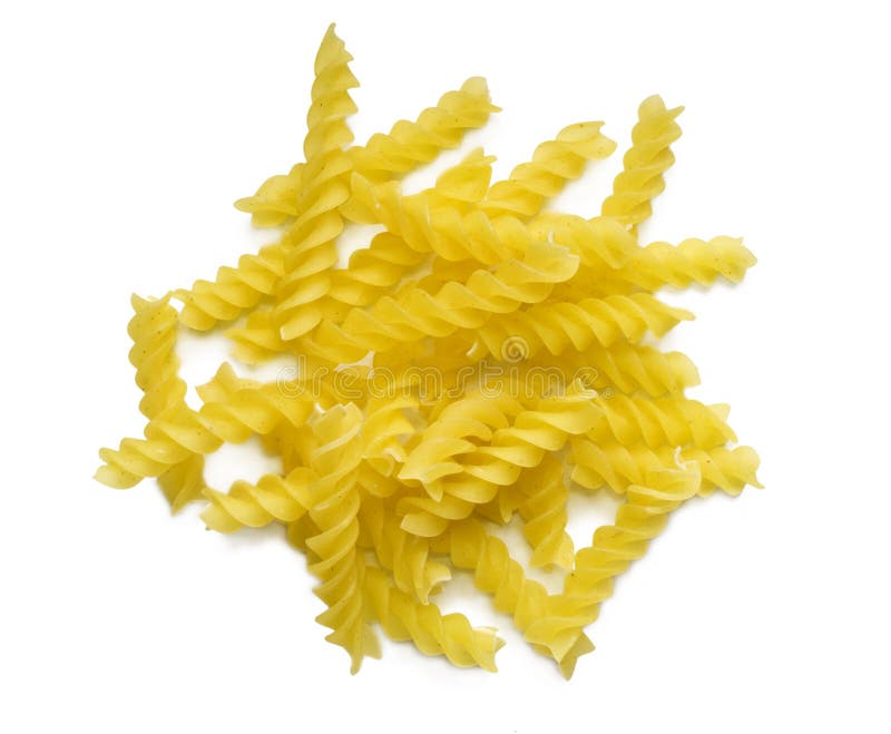 Rotini pasta on white stock image. Image of shaped, dried 60264293