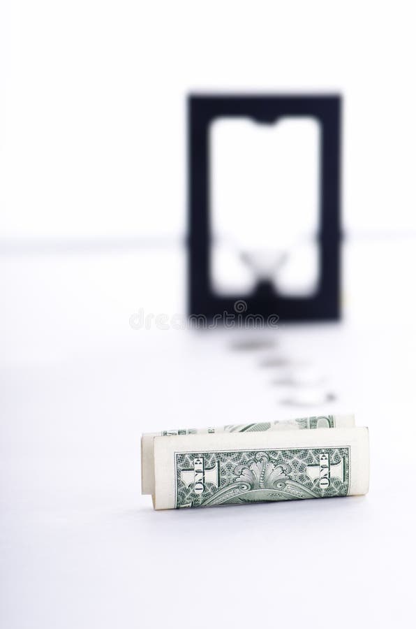 Rotolato un dollaro Bill fotografia stock libera da diritti Rotolato un dollaro Bill fotografia stock libera da diritti