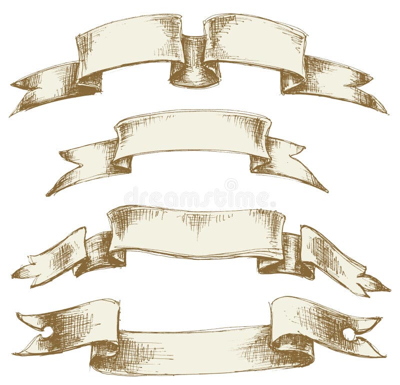 Rotoli dell'annata impostati illustrazione vettoriale Rotoli dell'annata impostati illustrazione vettoriale
