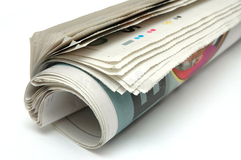 Rotolo del giornale fotografia stock Rotolo del giornale fotografia stock