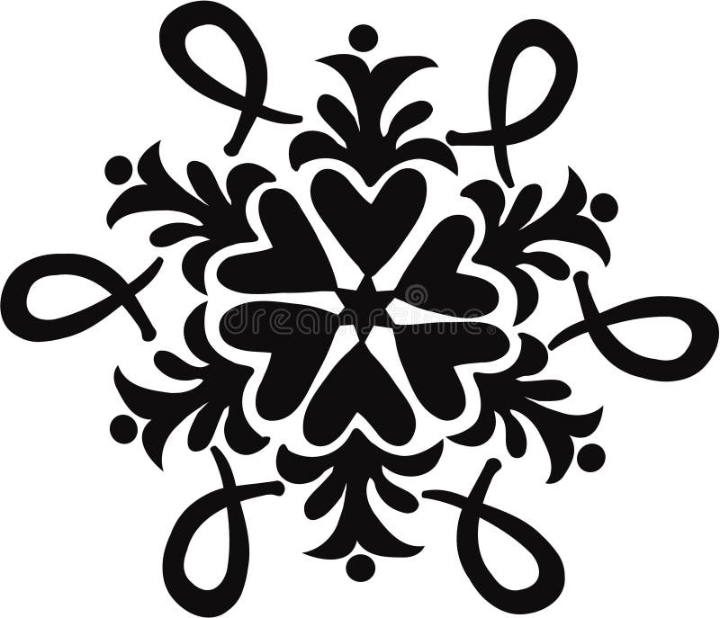 Rotolo vectorized floreale illustrazione vettoriale Rotolo vectorized floreale illustrazione vettoriale