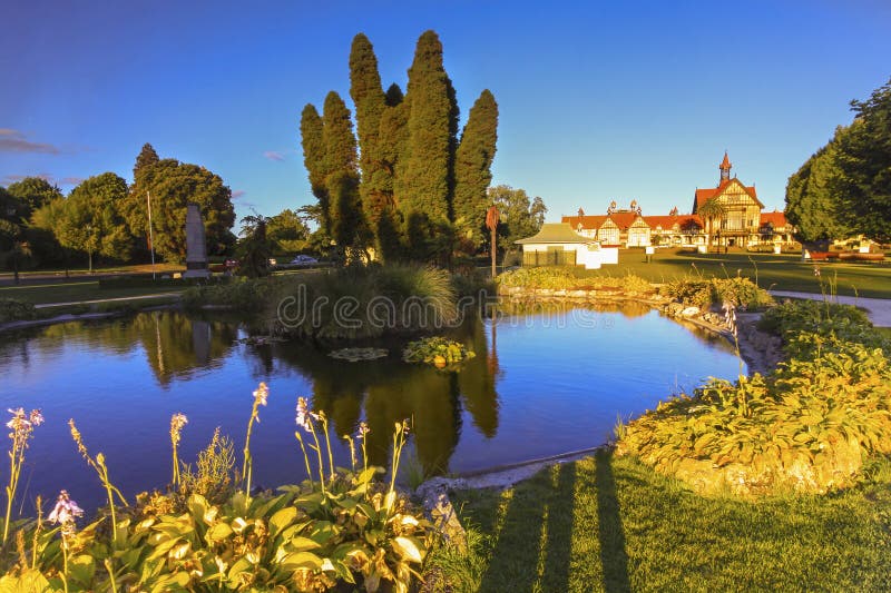 Rotorua Government Gardens stock image. Image of contrast - 100083357
