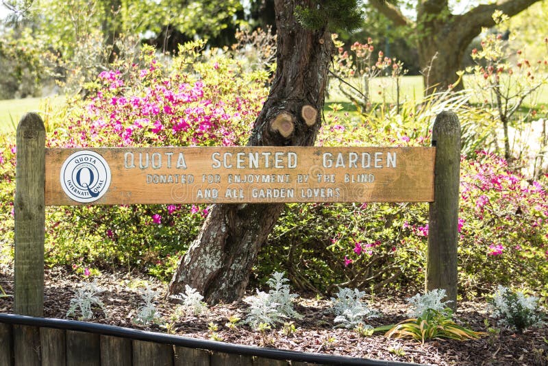 Signpost for the Quota Scented Garden