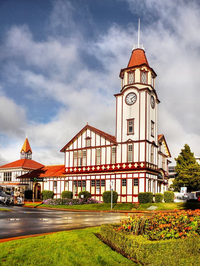 Historic Rotorua Bath House Stock Photo - Image of rotorua, tourist ...
