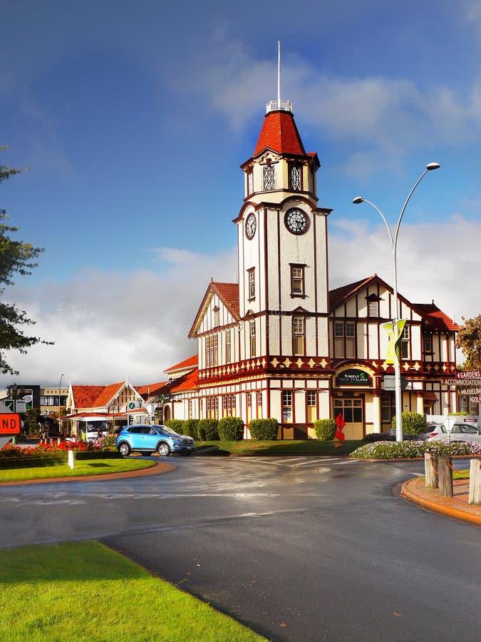 Historic Rotorua Bath House Stock Photo - Image of rotorua, tourist ...
