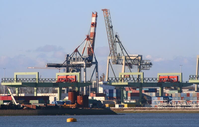 Rotterdam Harbor stock image. Image of industry, transport - 12400685