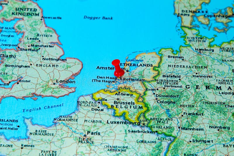 Rotterdam, holandie przyczepiać na mapie Europa