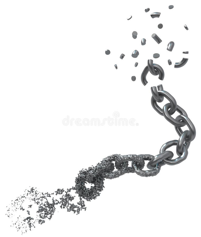 Rottura liquida del metallo a catena royalty illustrazione gratis Rottura liquida del metallo a catena royalty illustrazione gratis