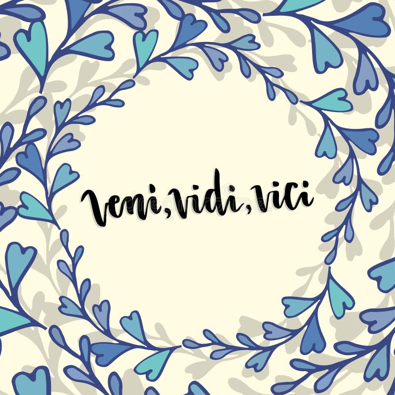 Veni Vidi Vici Poster Citação Latim Tradução Vim Conquistei