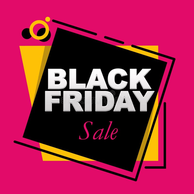 Rotulação da venda de Black Friday em um fundo cor-de-rosa ilustração do vetor Rotulação da venda de Black Friday em um fundo cor-de-rosa ilustração do vetor