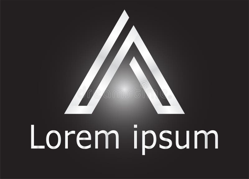 Rotule uma linha ícone do alfabeto do logotipo do projeto ilustração stock Rotule uma linha ícone do alfabeto do logotipo do projeto ilustração stock