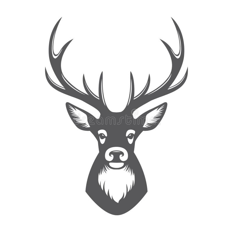 Rotwildhauptillustration vektor abbildung Rotwildhauptillustration vektor abbildung