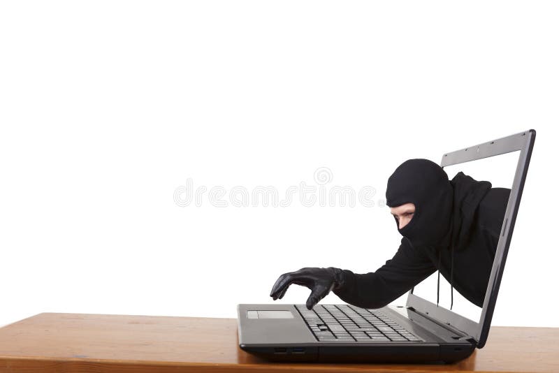 Roubo do Internet imagem de stock Roubo do Internet imagem de stock