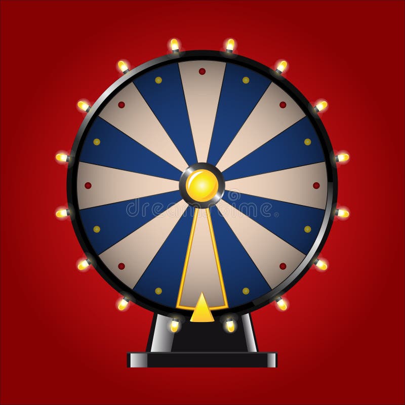 Roue de la fortune - image moderne de vecteur réaliste illustration libre de droits Roue de la fortune - image moderne de vecteur réaliste illustration libre de droits
