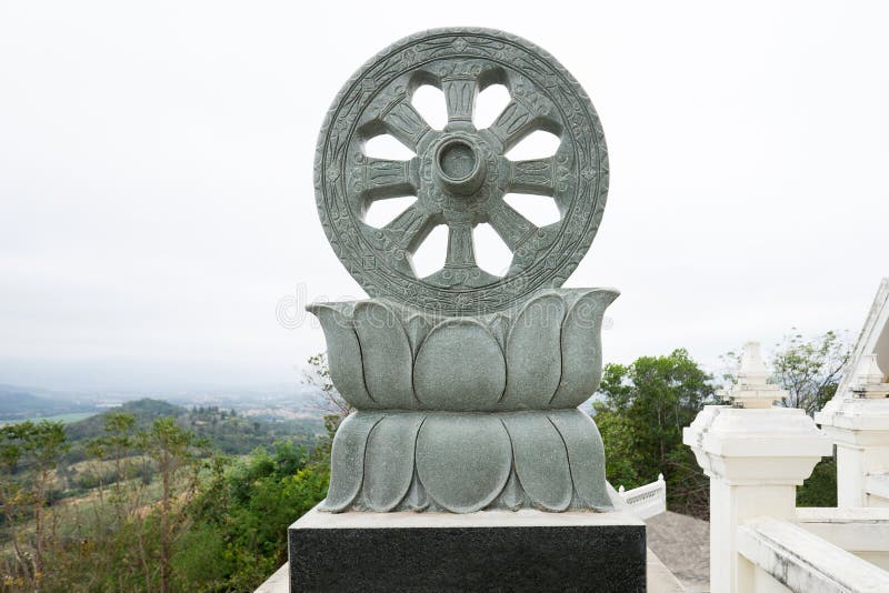 Roue du symbole de Dharma du bouddhisme photographie stock libre de droits Roue du symbole de Dharma du bouddhisme photographie stock libre de droits