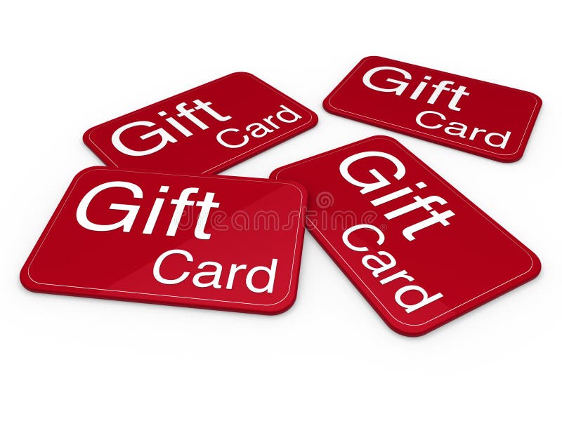 rouge de carte du cadeau 3d illustration stock rouge de carte du cadeau 3d illustration stock