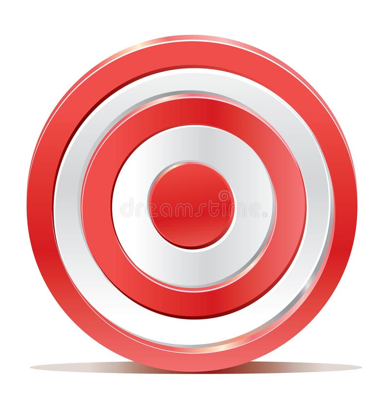 Red darts target aim on white background. Created without transparencies. Only gradients. Red darts target aim on white background. Created without transparencies. Only gradients.