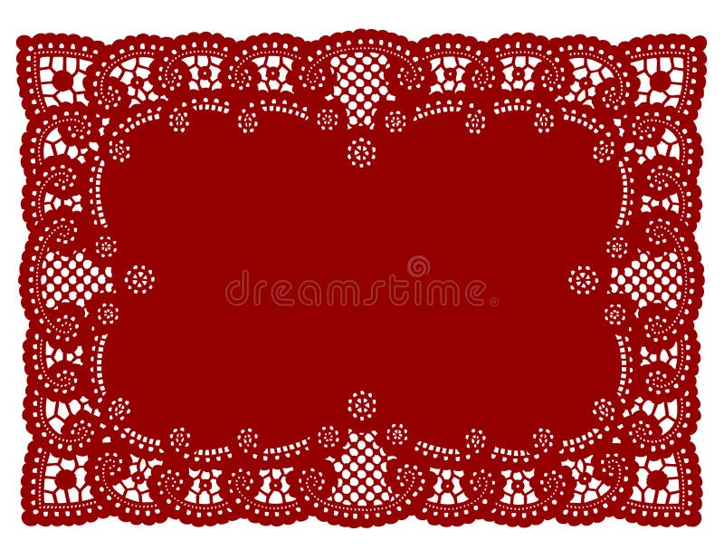 Rouge de place de couvre-tapis de lacet de napperon