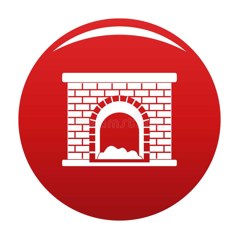Rouge de vecteur d'icône de cheminée de brique illustration libre de droits Rouge de vecteur d'icône de cheminée de brique illustration libre de droits