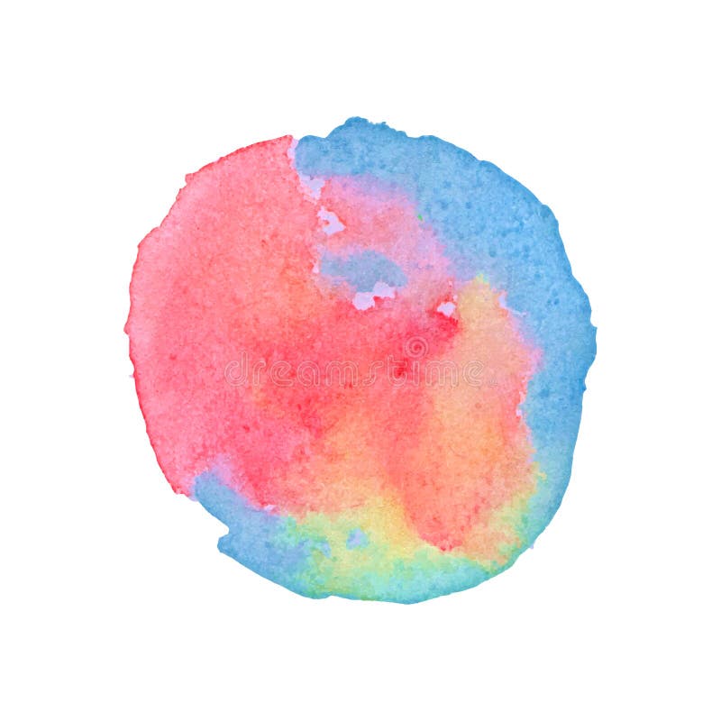 Rouge et bleu d'écoulement d'aquarelle illustration de vecteur Rouge et bleu d'écoulement d'aquarelle illustration de vecteur