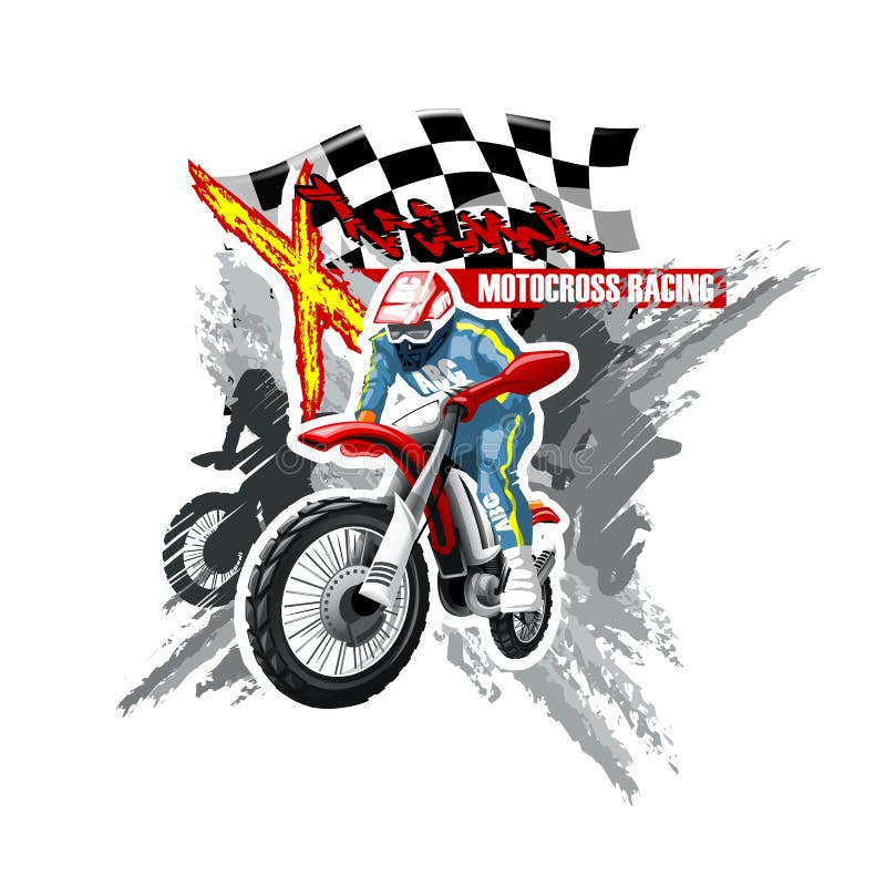  Moto  rouge d enduro  illustration de vecteur Illustration 