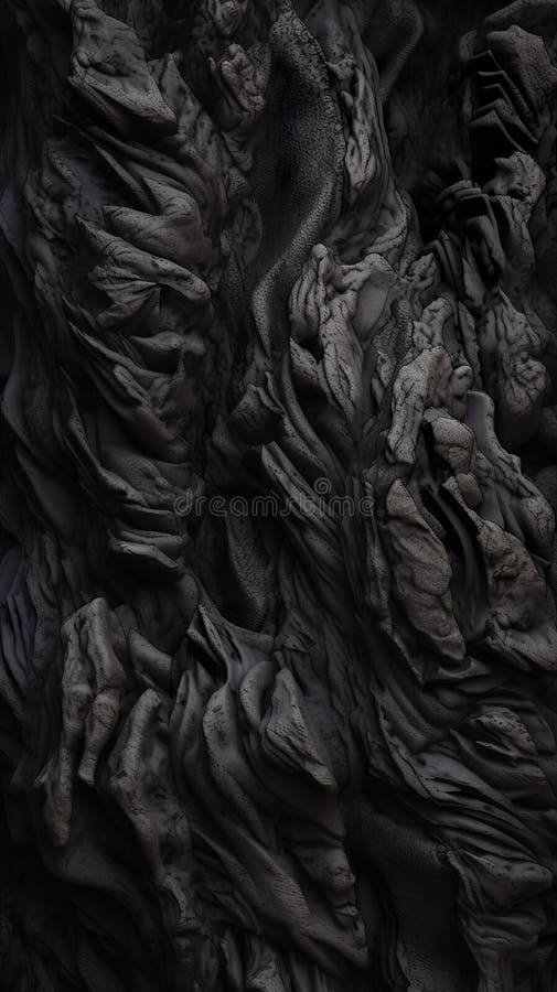 Rough Heptic Uneven Dark Stone Surface, Generative AI Grey Black