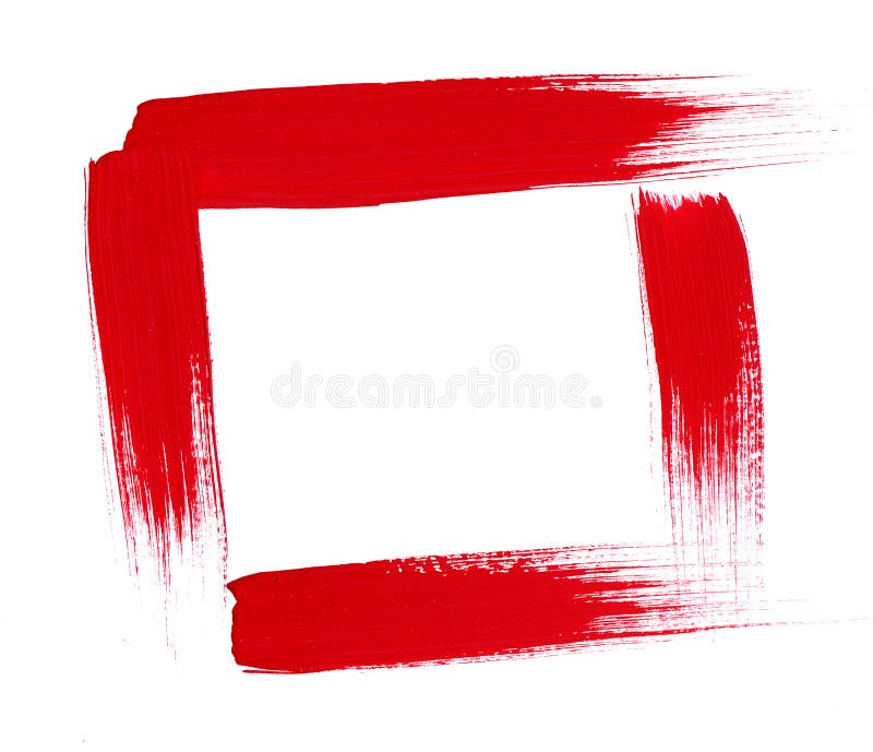 Rough paint samples. Frame border and lines