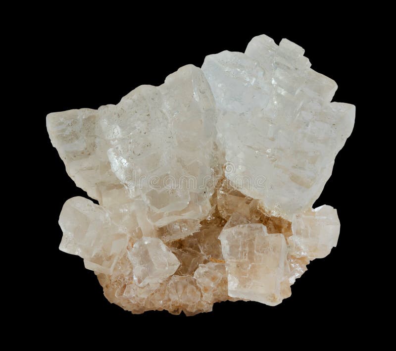 Rough Rock Salt Crystals On The Black Background Stock Image Image