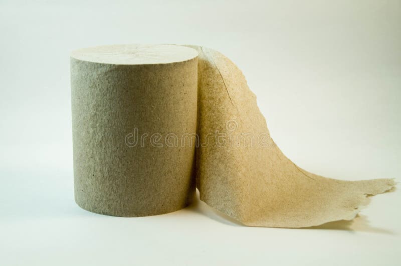 Rough roll of toilet paper stock photo. Image of roll 76262380