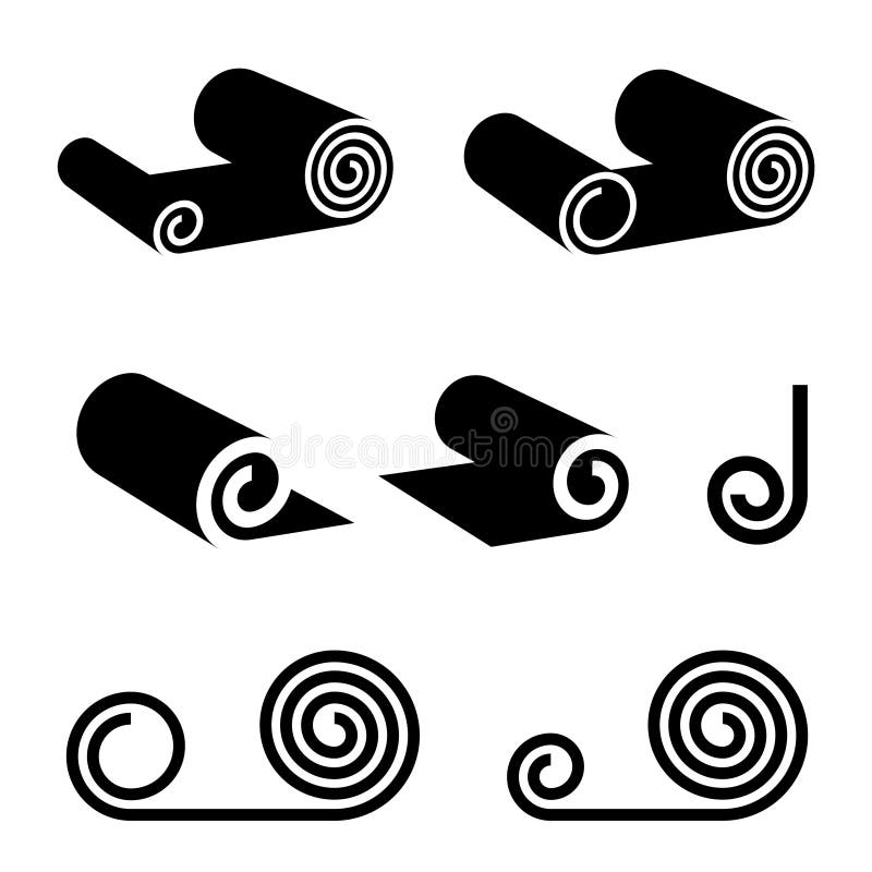 Rouleau de n'importe quoi symbole de noir illustration libre de droits Rouleau de n'importe quoi symbole de noir illustration libre de droits