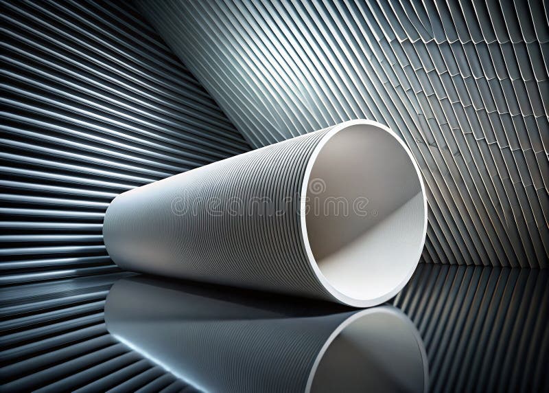 Rouleau de papier blanc élégant dans un cylindre noir Un Render architectural minimaliste 3D pour la conception de marque et d'emb illustration stock