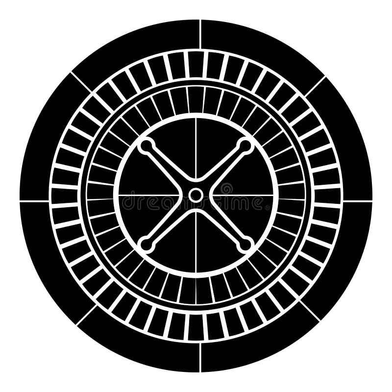 Roulette icon black color illustration flat style simple image stock illustration Roulette icon black color illustration flat style simple image stock illustration