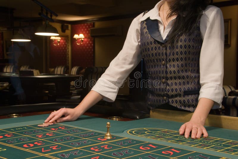 Roulette table in casino stock photo. Image of color, money 7532708
