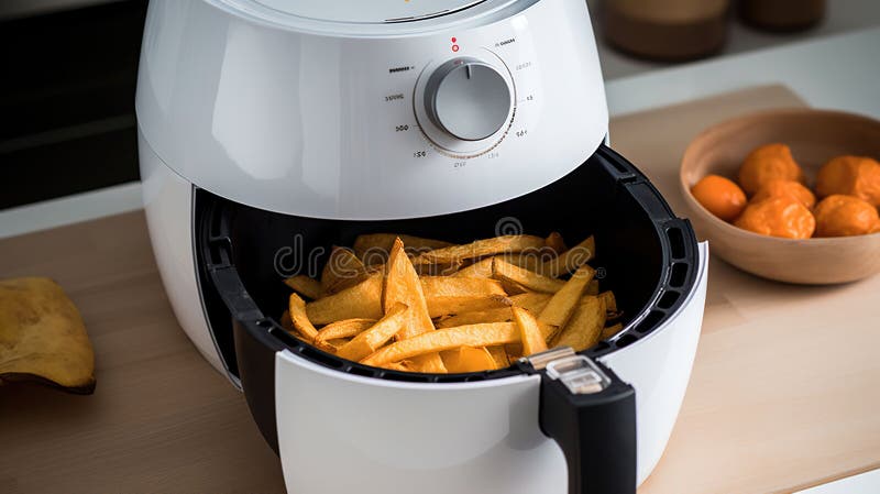 Round Air Fryer Liners Parchment on a Kitchen Table. Generative AI Stock  Illustration - Illustration of closeup, food: 279832899