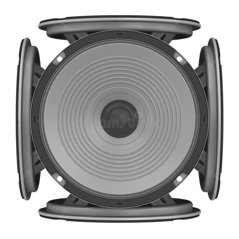 3D round speakers stock illustration. Illustration of bass 15963873