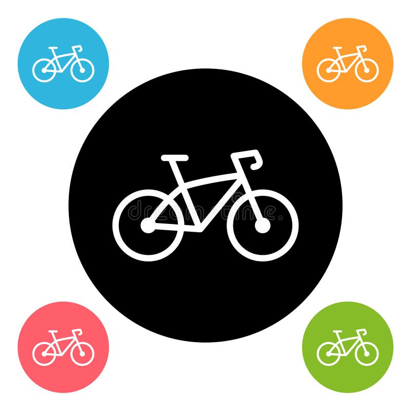 Round bike icon royalty free illustration
