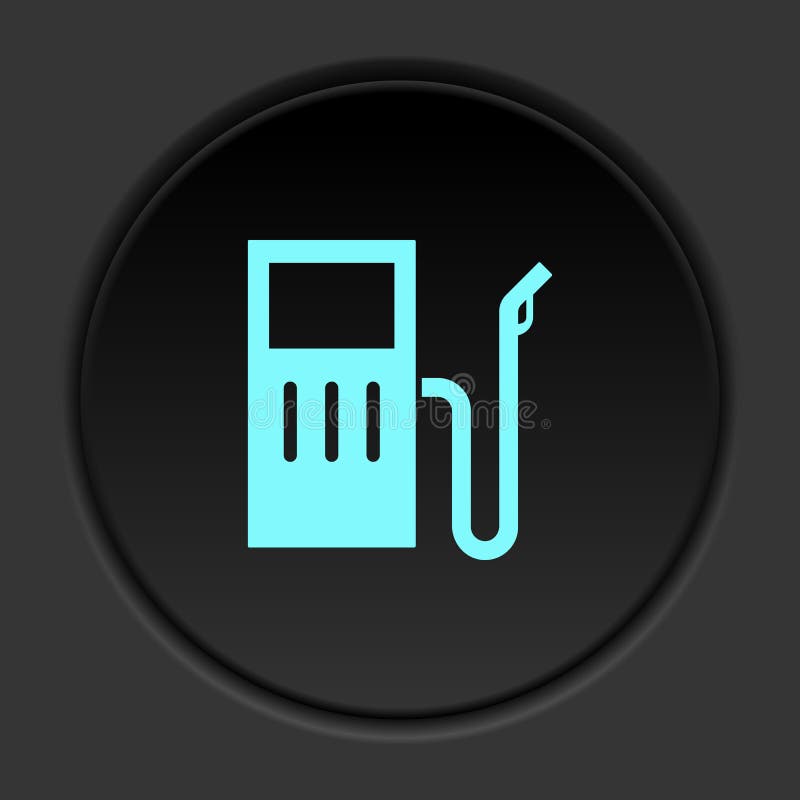Round button icon Petrol. Button banner round badge interface for application illustration royalty free illustration